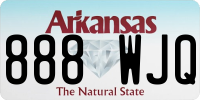 AR license plate 888WJQ