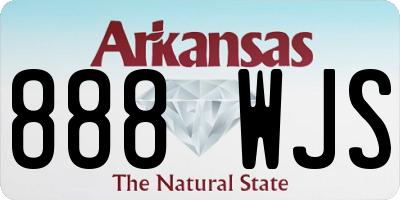AR license plate 888WJS