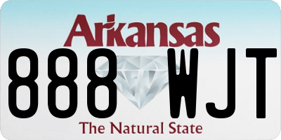 AR license plate 888WJT