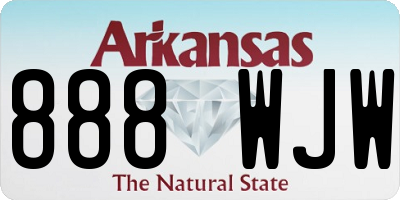 AR license plate 888WJW