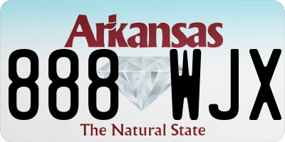AR license plate 888WJX