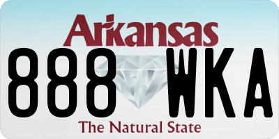 AR license plate 888WKA
