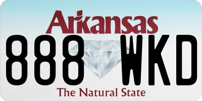AR license plate 888WKD