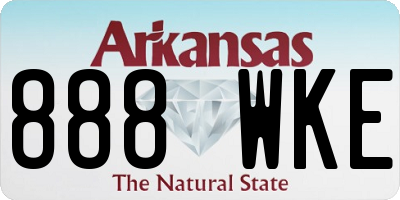 AR license plate 888WKE