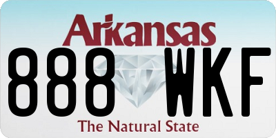 AR license plate 888WKF