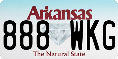 AR license plate 888WKG