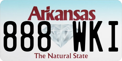 AR license plate 888WKI