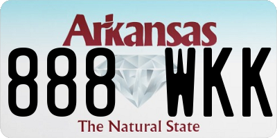 AR license plate 888WKK
