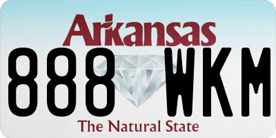 AR license plate 888WKM