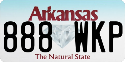 AR license plate 888WKP