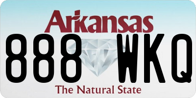 AR license plate 888WKQ