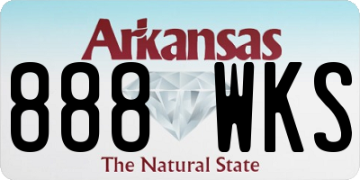 AR license plate 888WKS