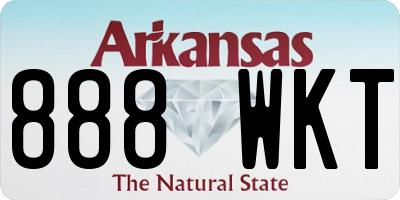 AR license plate 888WKT