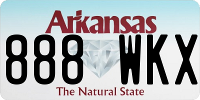 AR license plate 888WKX
