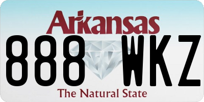 AR license plate 888WKZ