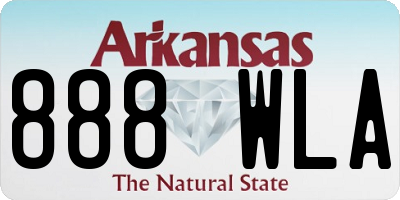AR license plate 888WLA