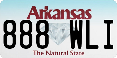 AR license plate 888WLI
