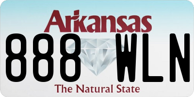 AR license plate 888WLN