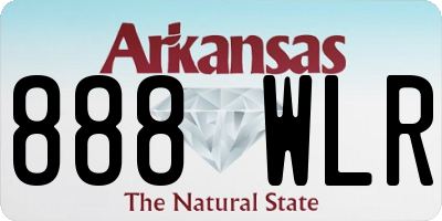 AR license plate 888WLR