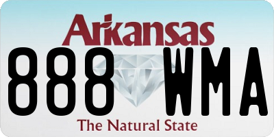 AR license plate 888WMA