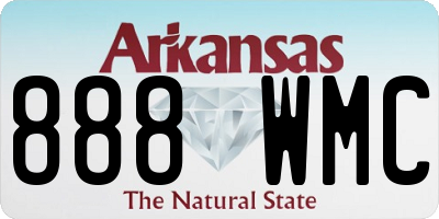 AR license plate 888WMC