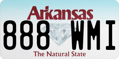 AR license plate 888WMI