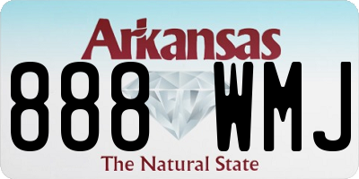 AR license plate 888WMJ