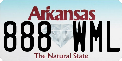 AR license plate 888WML