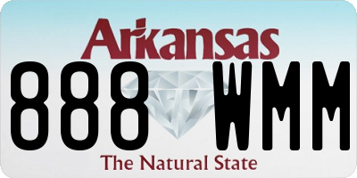 AR license plate 888WMM