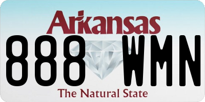 AR license plate 888WMN