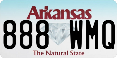 AR license plate 888WMQ