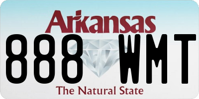 AR license plate 888WMT