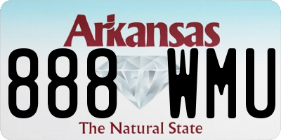 AR license plate 888WMU