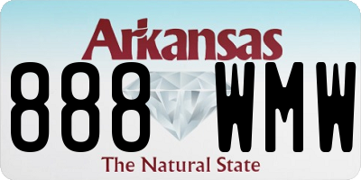 AR license plate 888WMW