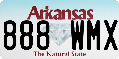 AR license plate 888WMX