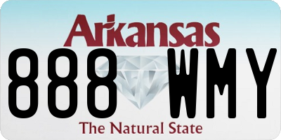 AR license plate 888WMY