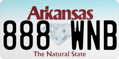AR license plate 888WNB
