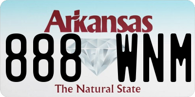 AR license plate 888WNM