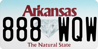 AR license plate 888WQW