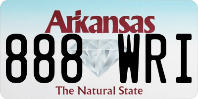 AR license plate 888WRI