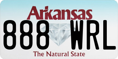 AR license plate 888WRL