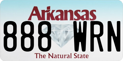 AR license plate 888WRN