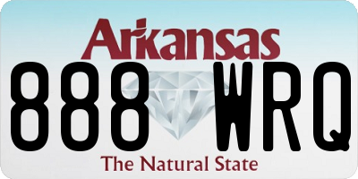 AR license plate 888WRQ