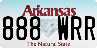 AR license plate 888WRR
