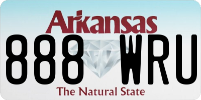 AR license plate 888WRU