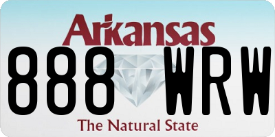 AR license plate 888WRW