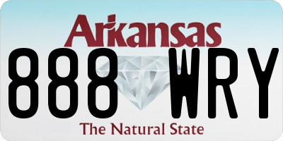 AR license plate 888WRY