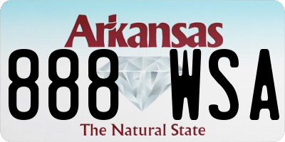 AR license plate 888WSA