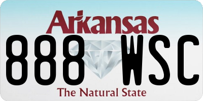 AR license plate 888WSC
