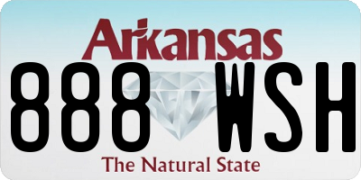 AR license plate 888WSH
